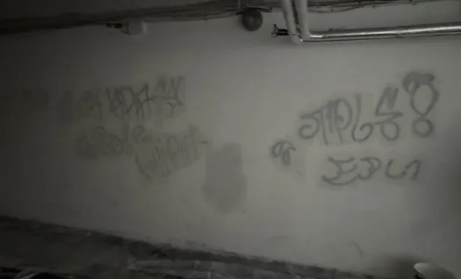 Isolation des graffitis après nettoyage