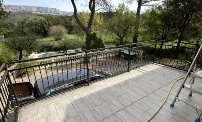 Rénovation de garde-corps, rampe d'escaliers et des grilles anti-intrusion à Châteauneuf-le-Rouge, Trets, Ferreol Peinture